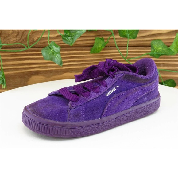 PUMA Toddler Girls 9 Medium Purple Fashion Sneakers‎ Suede - Picture 1 of 9